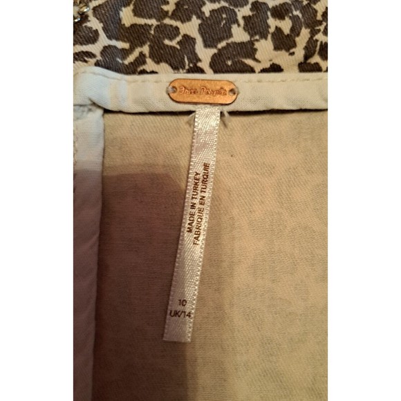 Free People Womens 10 Leopard Print Denim Modern Femme Straight Mini Skirt - Picture 4 of 4